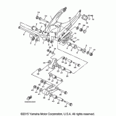 Схема вузла: Задній важіль та підвіска Yamaha TTR230 TT-R230