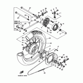 Схема вузла: Заднє колесо Yamaha SRV250 Renaissa