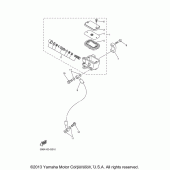 Схема вузла: Передній гальмівний циліндр Yamaha XVS650 V-Star Midnight Custom