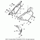Схема вузла: Бічна кришка Yamaha WR500Z