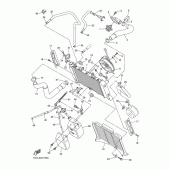 Схема узла: Радиатор и Патрубок системы охлаждения Yamaha FZ6 FZ6 FAZER