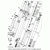 Схема вузла: Вилка передньої осі Yamaha WR250 WR250Z