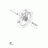 Схема вузла: Переднє колесо Yamaha WR450F