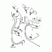 Схема вузла: Кермо та Тросики Yamaha XVS1100 Drag Star Classic