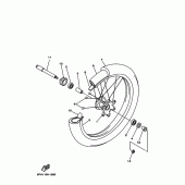 Схема узла: Переднее колесо Yamaha WR250 WR250F