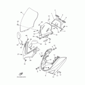 Схема вузла: Вітрове скло Yamaha XP500 T-MAX