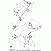 Схема узла: Выхлопная система Yamaha WR250 WR250Z