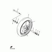 Схема вузла: Переднє колесо Yamaha FZ6 FZ6 FAZER S2