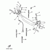 Схема вузла: Пульт управління рульовий та Важель Yamaha XT125