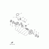 Схема узла: Коленчатый вал и Поршень Yamaha YZ125