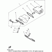 Схема узла: Задний фонарь (Стоп-сигнал) Yamaha XV250 Virago