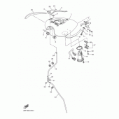 Схема узла: Топливный бак Yamaha XVS950 Midnight Star