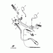 Схема вузла: Кермо та Тросики Yamaha TW200