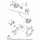 Схема узла: Задний тормозной суппорт Yamaha WR250 WR250Z