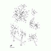 Схема вузла: Підніжки та підставка Yamaha FZ6 FZ6 FAZER