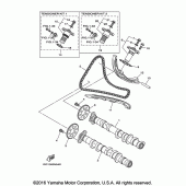 Схема узла: Распредвал и Цепь ГРМ Yamaha FJ09 FJ-09