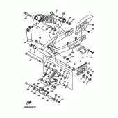 Схема вузла: Задній важіль та підвіска 2 Yamaha TTR125 TT-R125