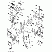 Схема вузла: Підніжки та Підставка Yamaha TDM850