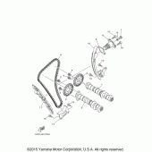 Схема вузла: Розподільний вал та Ланцюг ГРМ Yamaha YZF-R3