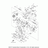 Схема вузла: Задній важіль та підвіска Yamaha XTZ1200 Super Tenere ES
