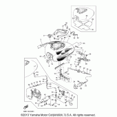 Схема вузла: Паливний бак Yamaha XVS1100 V-Star Custom (з Flames)