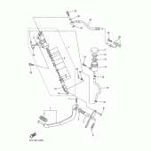 Схема вузла: Задній гальмівний циліндр Yamaha FZ6 FZ6 (Naked)