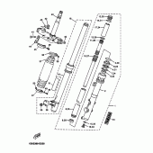 Схема вузла: Вилка передньої осі Yamaha DT125 DT125R