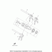 Схема узла: Копирный вал и Вилки Yamaha XV1900 Raider SCL