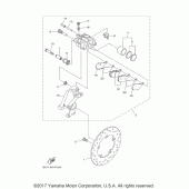 Схема вузла: Задній гальмівний супорт Yamaha FZ10/MTN1000 FZ-10