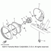 Схема узла: Фара Yamaha XVS650 V-Star Custom