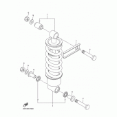 Схема вузла: Задня підвіска Yamaha XJ6 Diversion (S-TYPE)