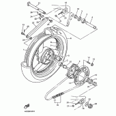 Схема узла: Заднее колесо Yamaha YZF750 YZF750
