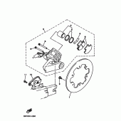 Схема вузла: Задній гальмівний супорт Yamaha WR200R