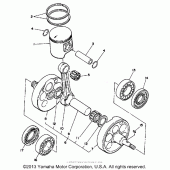 Схема вузла: Колінчастий вал та Поршень Yamaha WR500Z