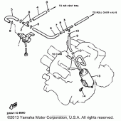 Схема узла: Emission control device (Calinia) Yamaha XVZ1300 Venture Royale