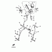 Схема узла: Передний тормозной цилиндр Yamaha BT1100 Bulldog