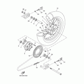 Схема вузла: Заднє колесо Yamaha XT660 XT660X