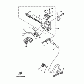 Схема узла: Передний тормозной цилиндр Yamaha YZ125