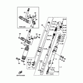 Схема вузла: Вилка передньої осі Yamaha TT-R250 TT-R250