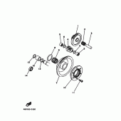 Схема вузла: Привід стартера Yamaha TT-R250 TT-R250