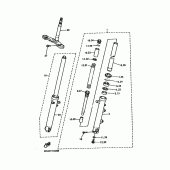 Схема узла: Вилка передней оси Yamaha XJ600 SECA II