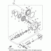 Схема вузла: Вал приводний та редуктор Yamaha XV1100 Virago