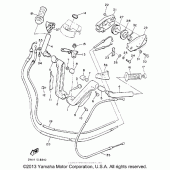 Схема вузла: Кермо та Тросики Yamaha XVZ1300 Venture Royale