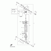 Схема вузла: Задня підвіска Yamaha YZ250 YZ250F