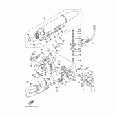 Схема узла: Выхлопная система Yamaha XV1900 Midnight Star