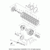 Схема вузла: Зчеплення Yamaha XVS950 V-Star