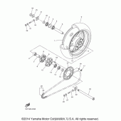 Схема вузла: Заднє колесо Yamaha FZ1 FZ1