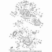 Схема вузла: Головка циліндра Yamaha XVS650 V-Star Custom