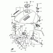 Схема вузла: Паливний бак Yamaha XJ600 Diversion (S-TYPE)