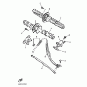 Схема вузла: Розподільний вал та Ланцюг ГРМ Yamaha YZF1000R Thunderace